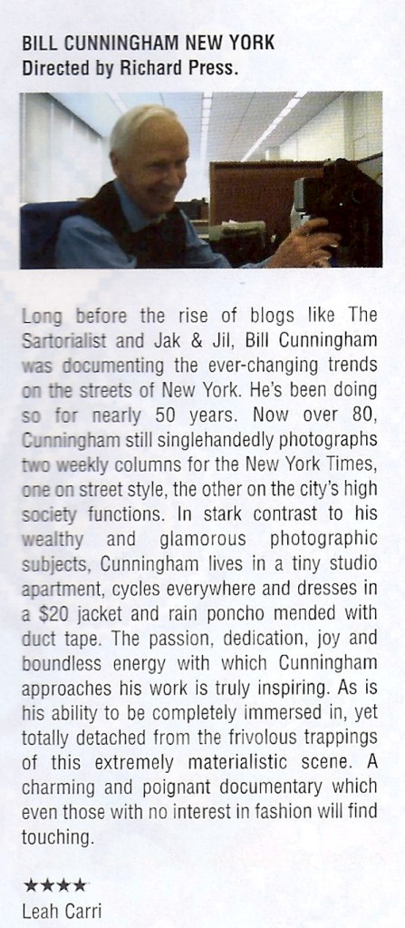 Scene Review: Bill Cunningham New York | Leah Carri
