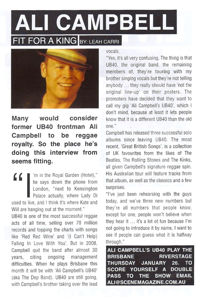 Ali Campbell - Fit For A King